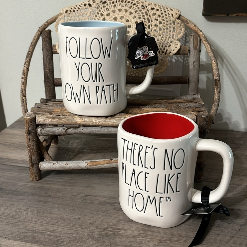 NWT RAE DUNN WIZARD OF OZ FOLLOW YOUR PATH AND THERE'S NO PLACE LIKE HOME MUGS - Picture 3 of 9